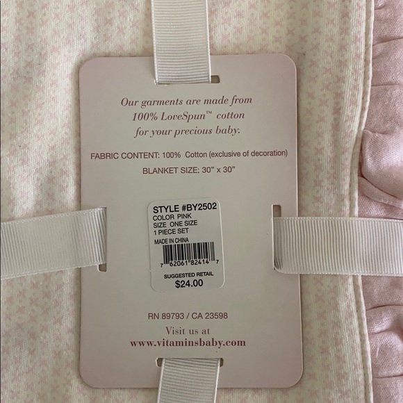 Pink Ballerina Baby Blanket - Picture 3 of 4